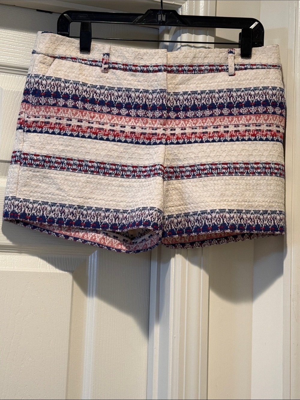 Dalia Striped Textured Preppy Tweed Woven Bold Statement Autumn Fall Short 8